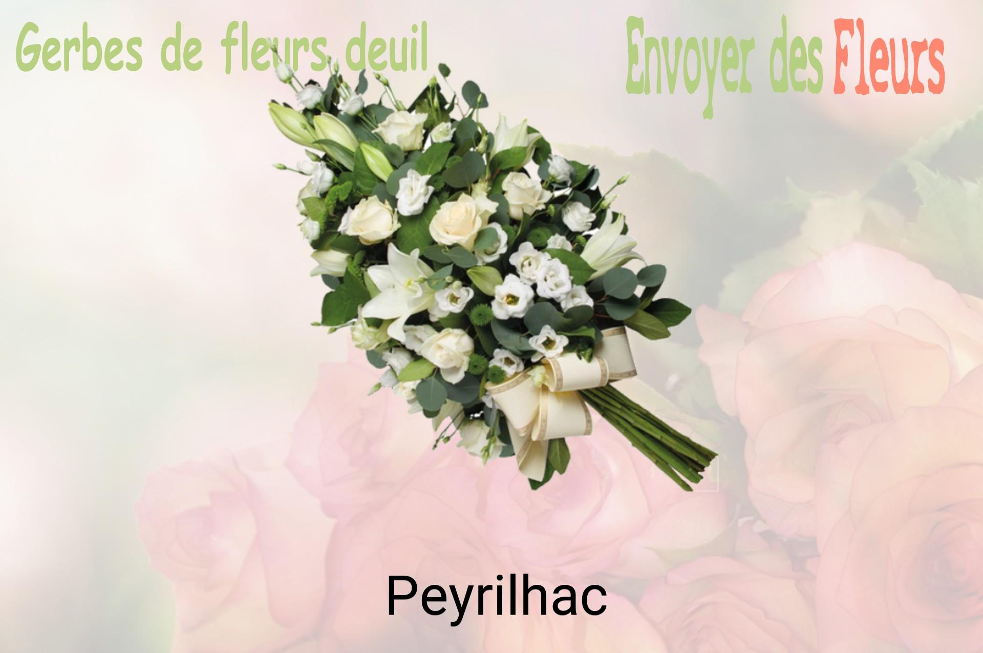 Gerbe de fleurs de deuil livrée à Peyrilhac